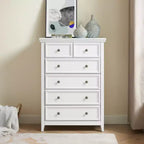 Modern 6 Drawers Dresser 6 Drawers Cabinet,Chest of Drawers Closet Organizers and Storage Clothes Storage Drawers Cabinet