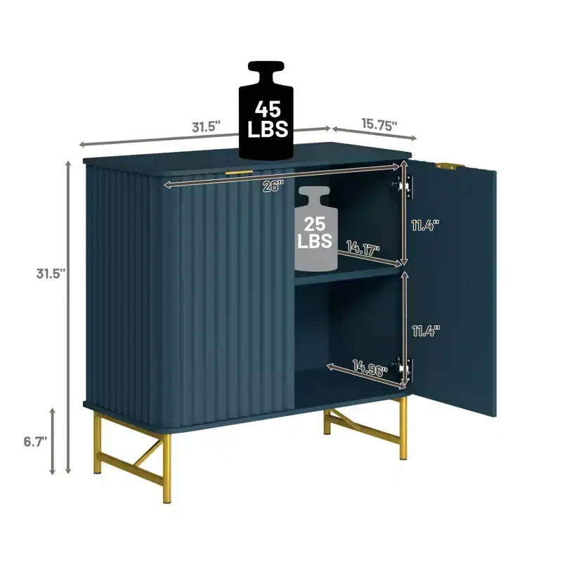 CLIHOME Armoire de Rangement Décorative sur Pied en MDF, 80 cm de Hauteur, Meuble d'Intérieur