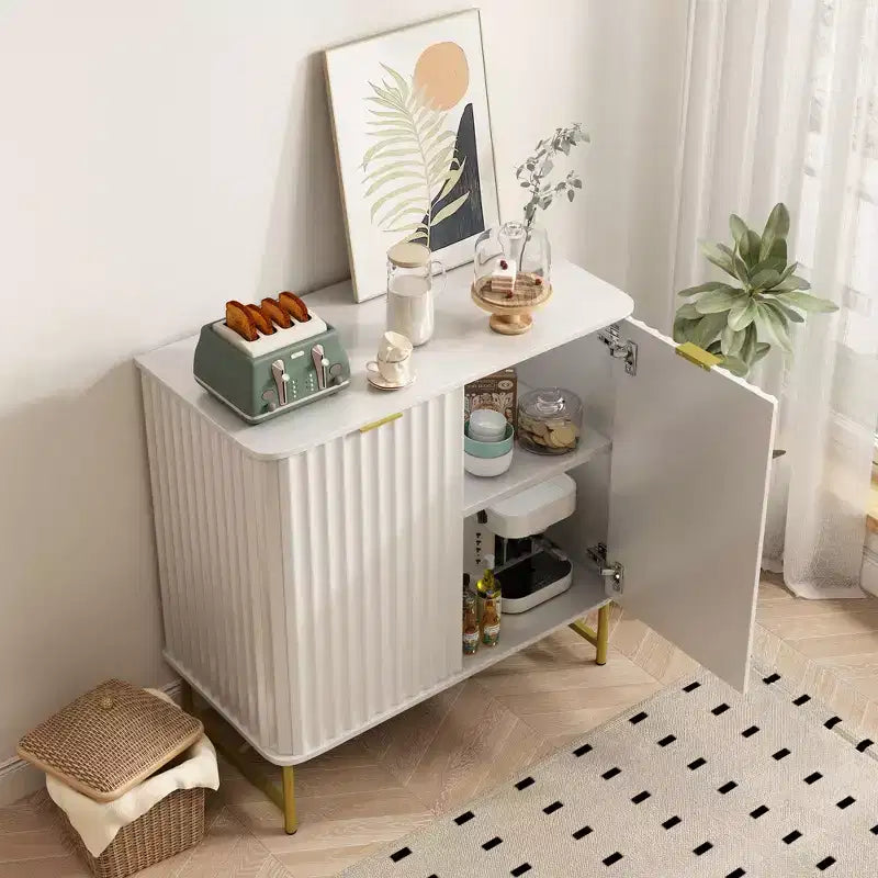 CLIHOME Armoire de Rangement Décorative sur Pied en MDF, 80 cm de Hauteur, Meuble d'Intérieur