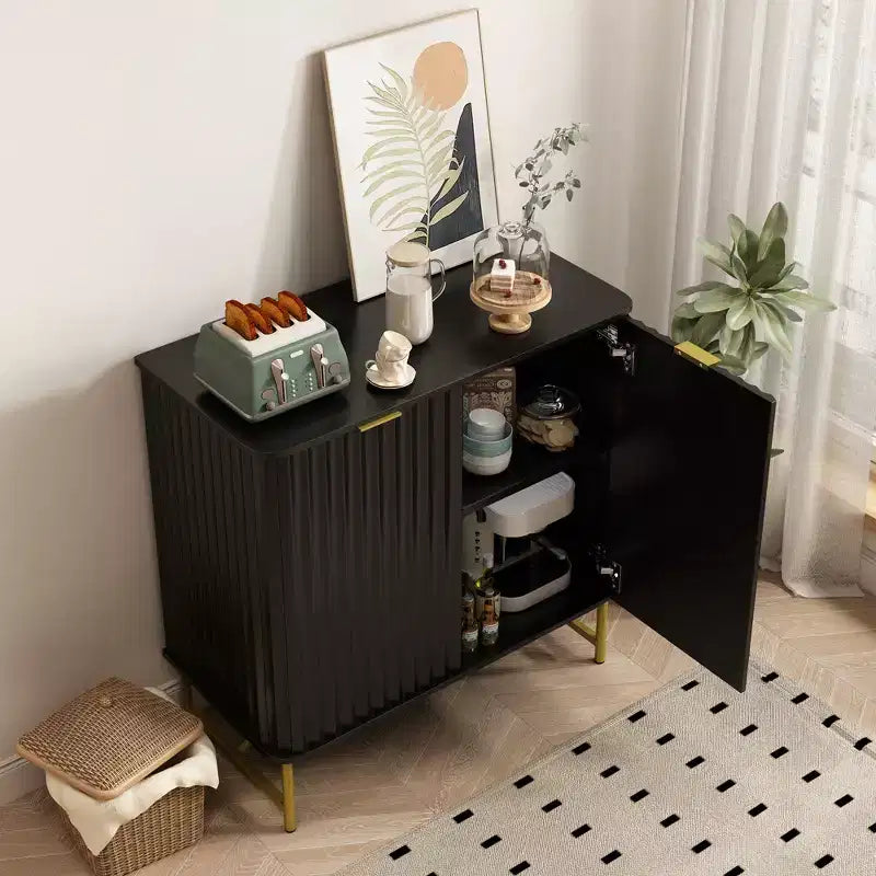 CLIHOME Armoire de Rangement Décorative sur Pied en MDF, 80 cm de Hauteur, Meuble d'Intérieur