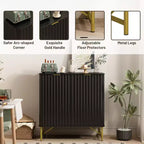 CLIHOME Armoire de Rangement Décorative sur Pied en MDF, 80 cm de Hauteur, Meuble d'Intérieur