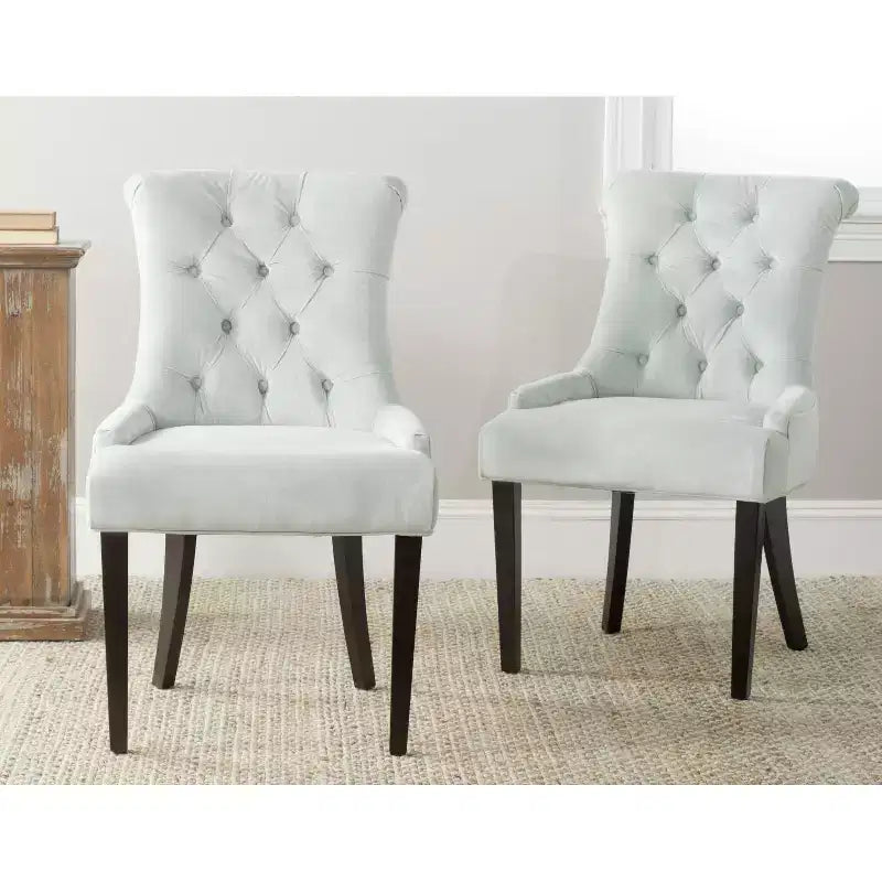 Chaise d'appoint capitonnée Bowie 20 (lot de 2) - MCR4712 - Noir - Safavieh Couture
