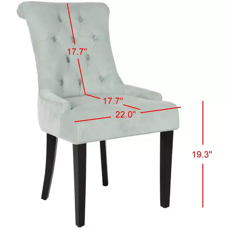 Chaise d'appoint capitonnée Bowie 20 (lot de 2) - MCR4712 - Noir - Safavieh Couture