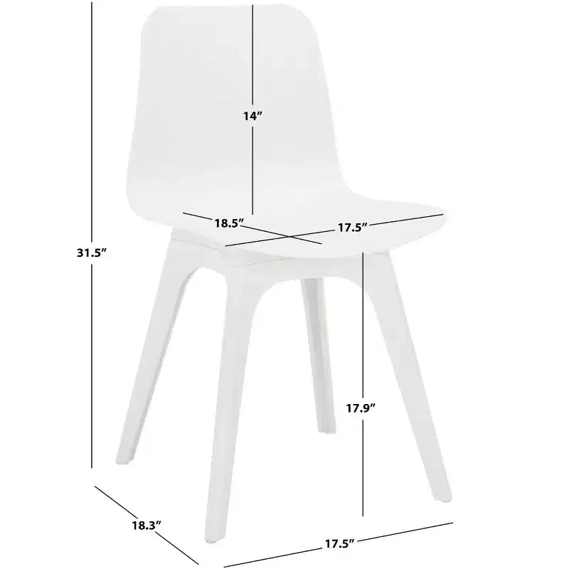 Chaise de salle à manger en plastique moulé Damiano (lot de 2) - SFV6901 - Safavieh Couture