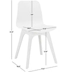 Chaise de salle à manger en plastique moulé Damiano (lot de 2) - SFV6901 - Safavieh Couture
