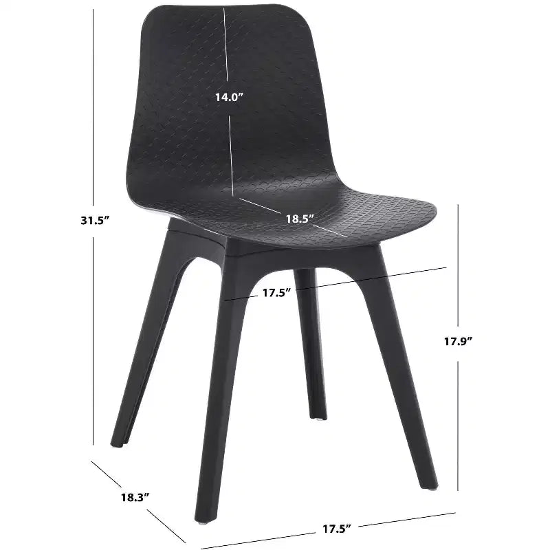 Chaise de salle à manger en plastique moulé Damiano (lot de 2) - SFV6901 - Safavieh Couture