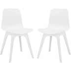 Chaise de salle à manger en plastique moulé Damiano (lot de 2) - SFV6901 - Safavieh Couture