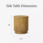 Maven Lane Dallas, Table d'appoint ronde moderne en bois de 44,5 cm