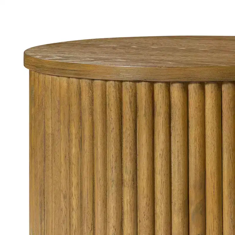 Maven Lane Dallas, Table d'appoint ronde moderne en bois de 44,5 cm