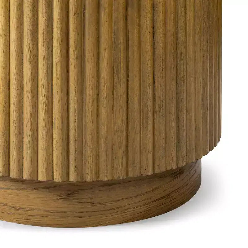 Maven Lane Dallas, Table d'appoint ronde moderne en bois de 44,5 cm