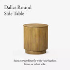 Maven Lane Dallas, Table d'appoint ronde moderne en bois de 44,5 cm