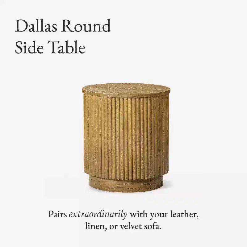 Maven Lane Dallas, Table d'appoint ronde moderne en bois de 44,5 cm