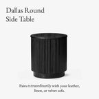 Maven Lane Dallas, Table d'appoint ronde moderne en bois de 44,5 cm