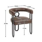 Okak Chaise d'appoint moderne, Fauteuil d'appoint contemporain en tissu chenille rembourré, Fauteuil de cuisine pour salon, lot de 1