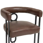 Okak Chaise d'appoint moderne, Fauteuil d'appoint contemporain en tissu chenille rembourré, Fauteuil de cuisine pour salon, lot de 1