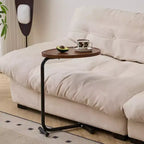 MAYEERTY Table d'appoint en C blanche, petite table de canapé pour salon et chambre à coucher
