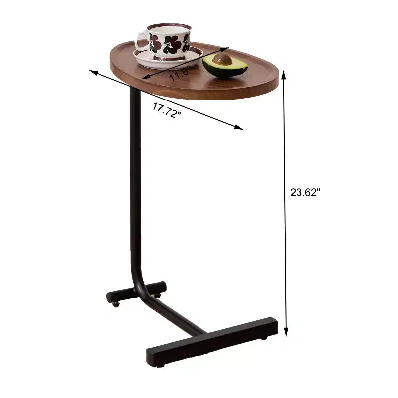 MAYEERTY Table d'appoint en C blanche, petite table de canapé pour salon et chambre à coucher