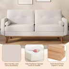 Canapé 2 places 65", canapé moderne du milieu du siècle, canapé douillet, canapé 2 places, canapé rembourré en lin, pour chambre à coucher ou petit espace