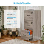 Meuble de classement vertical Karl Home 3 tiroirs gris MDF 39 cm L