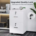 Karl Home 2-Drawer White MDF 15.75in. W Vertical File Cabinet