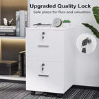 Karl Home 2-Drawer White MDF 15.75in. W Vertical File Cabinet