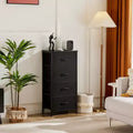Commode à tiroirs, cadre métallique et plateau en bois