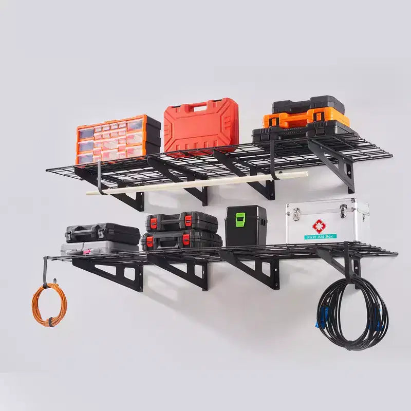 Étagères de rangement de garage VEVOR, lot de 2, étagères de garage murales robustes de 1,8 x 0,6 m, capacité de charge de 453 kg (total)