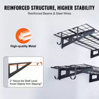Étagères de rangement de garage VEVOR, lot de 2, étagères de garage murales robustes de 1,8 x 0,6 m, capacité de charge de 453 kg (total)