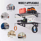 Étagères de rangement de garage VEVOR, lot de 2, étagères de garage murales robustes de 1,8 x 0,6 m, capacité de charge de 453 kg (total)