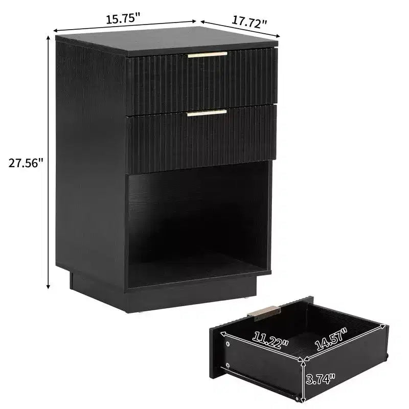 Table de chevet Karl Home de 45 cm de large avec 1 tiroir
