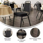 Lot de 4 chaises de banquet empilables à dossier trapézoïdal de la série HERCULES de Flash Furniture