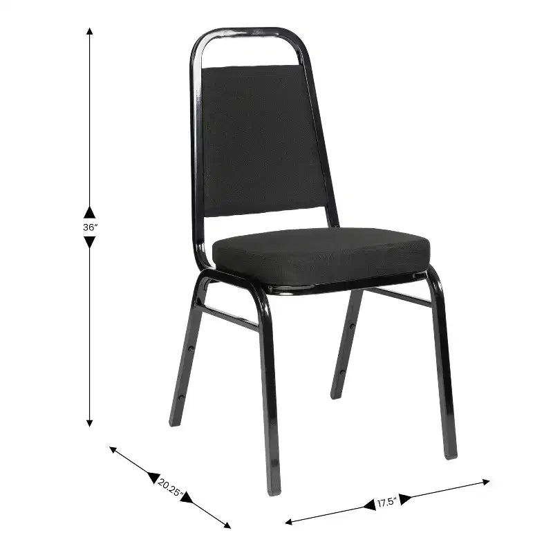 Lot de 4 chaises de banquet empilables à dossier trapézoïdal de la série HERCULES de Flash Furniture