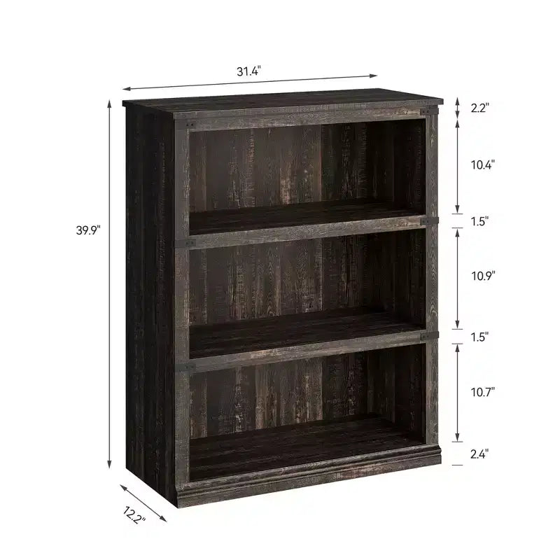 Étagère en bois à 5 niveaux, étagère de rangement style ferme avec étagères d'exposition, bibliothèque haute
