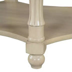 Table basse ovale/ronde vintage Table basse d'appoint Table d'appoint canapé Table de centre avec tiroir/porte coulissante, Noyer/Beige+Espresso-ModernLuxe
