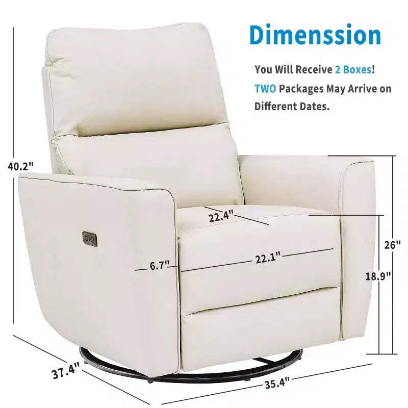Fauteuil inclinable pivotant et à bascule, inclinable manuel avec support lombaire et revêtement en similicuir, fauteuil inclinable confortable