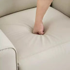 Fauteuil inclinable pivotant et à bascule, inclinable manuel avec support lombaire et revêtement en similicuir, fauteuil inclinable confortable