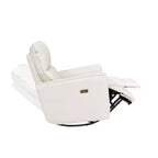 Fauteuil inclinable pivotant et à bascule, inclinable manuel avec support lombaire et revêtement en similicuir, fauteuil inclinable confortable