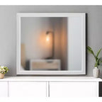Miroir de commode HomeRoots 35 à cadre blanc