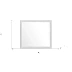 Miroir de commode HomeRoots 35 à cadre blanc