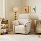 Fauteuil inclinable électrique, fauteuil inclinable, pivotant et coulissant à 270°, fauteuil en cuir PU, poches latérales de rangement et port de chargement USB