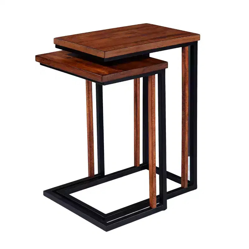 Tables gigognes Sabanti - Lot de 2 - Marron - SEI