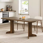 Table de salle à manger 71" pour 6 à 8 personnes, table de dîner moderne avec pieds en bois uniques, sans chaises