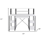 Bureau informatique HomeRoots 47 blanc et noir