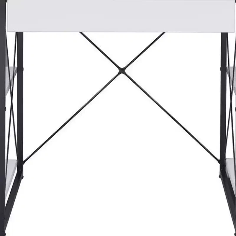 Bureau informatique HomeRoots 47 blanc et noir