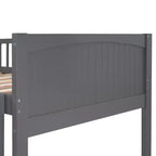 Lit mezzanine triple Okak avec rangement, lits superposés peu encombrants avec 2 tiroirs et aire de jeux en dessous, lits mezzanine hauts pour enfants et adolescents