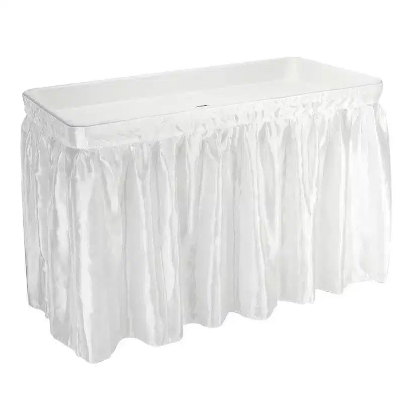 Table glacière pliante portable Karl Home Party de 4 pi avec jupe assortie amovible et tuyau de vidange