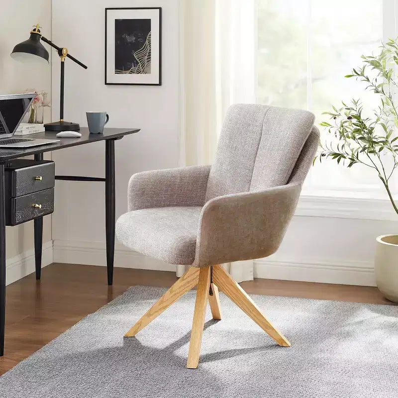 Chaise de bureau pivotante Art Leon en tissu