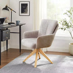 Chaise de bureau pivotante Art Leon en tissu