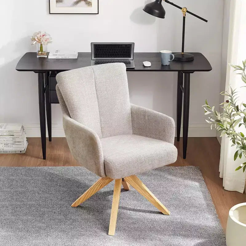 Chaise de bureau pivotante Art Leon en tissu