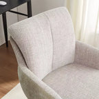 Chaise de bureau pivotante Art Leon en tissu
